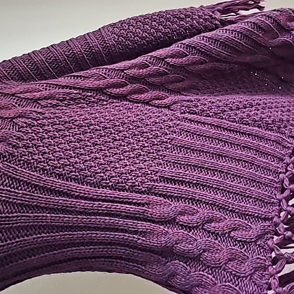 Torrid Poncho Shawl Pullover Burgundy Red One Size - Picture 8 of 11